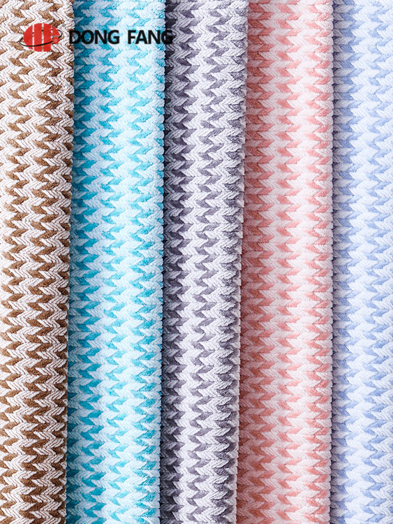 Flannel cationic jacquard fabric  DF2008