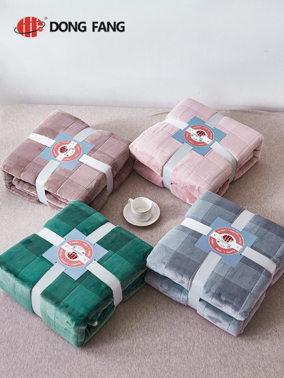 Flannel jacquard printed blanket DF2027