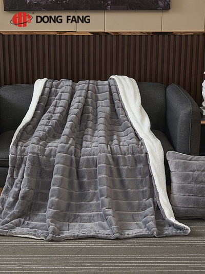 Flannel jacquard printed blanket DF2036