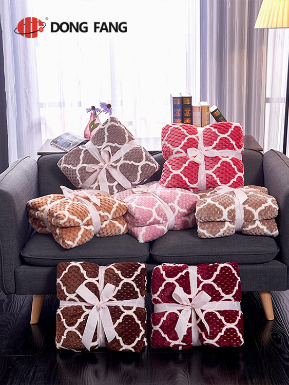  Flannel printed burnout blanket  DF2043