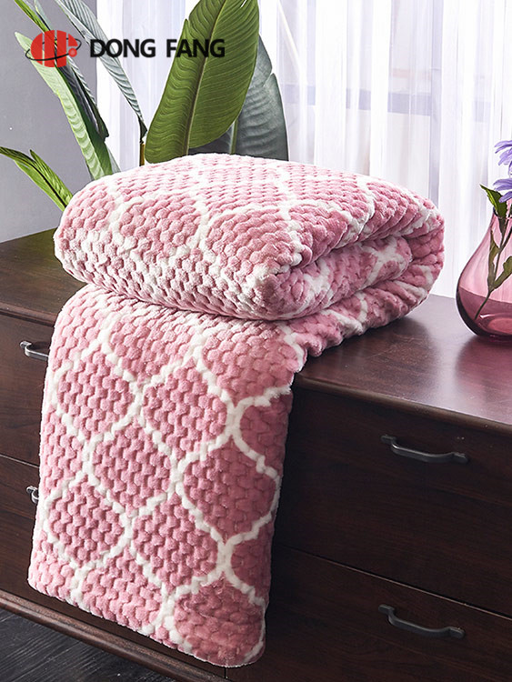  Flannel printed burnout blanket  DF2043