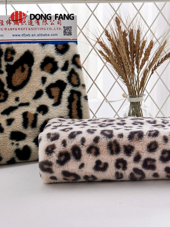 Printed rabbit fur fabric DF2061