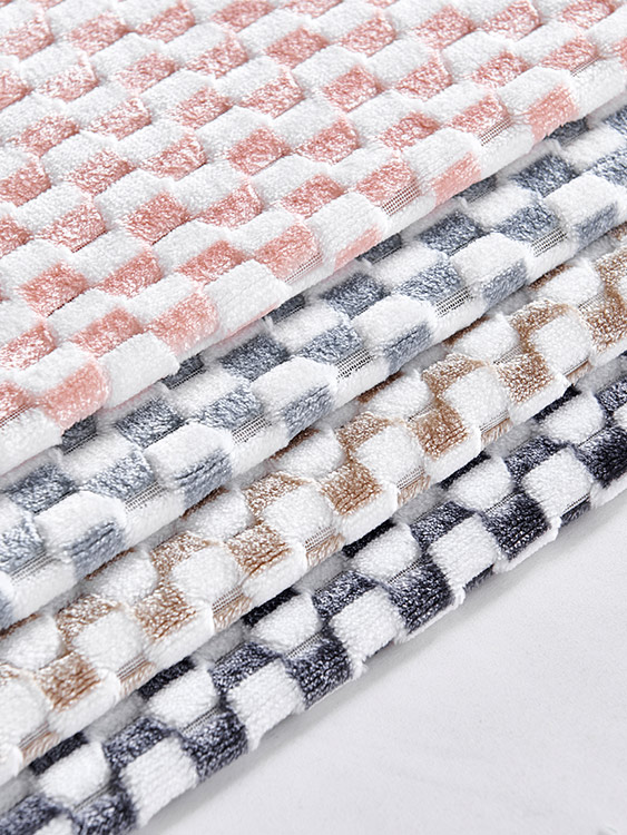 Cationic jacquard fabric 