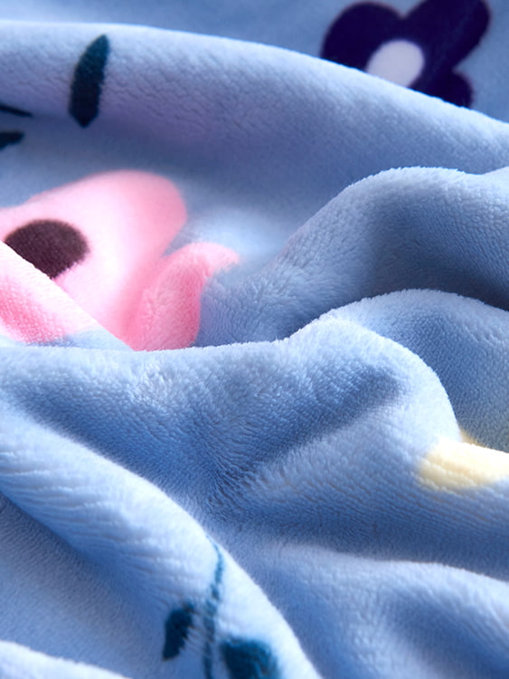 Printed milk velvet double blanket