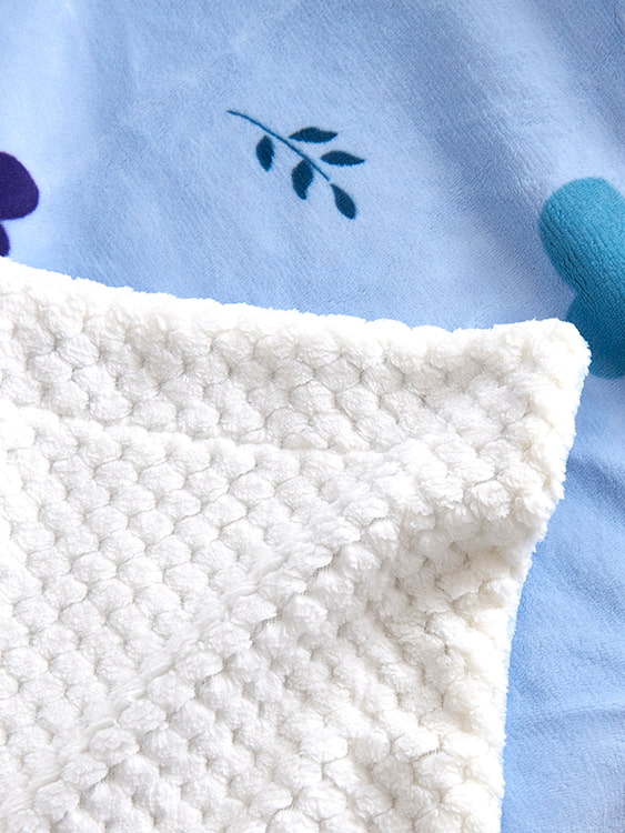 Printed milk velvet double blanket