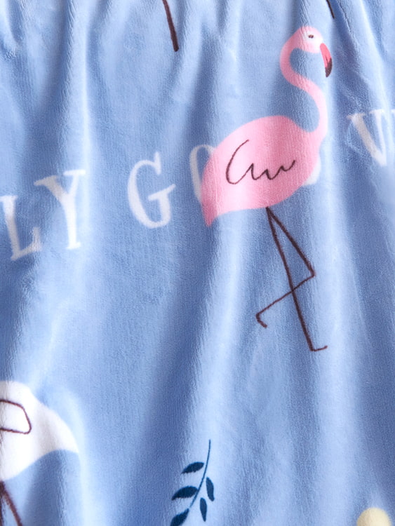 Printed milk velvet double blanket
