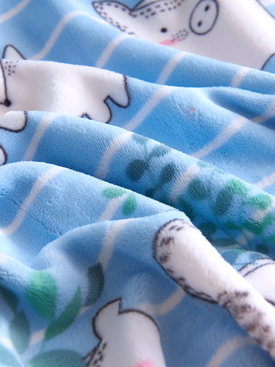 Printed milk velvet double blanket