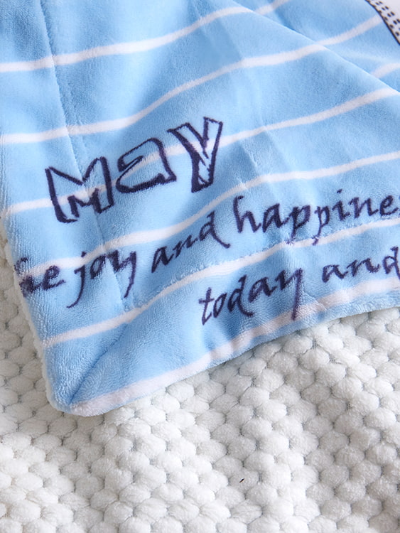 Printed milk velvet double blanket
