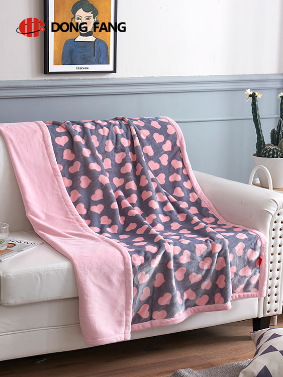 Printed milk velvet double blanket