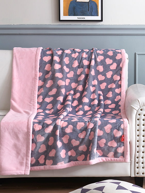 Printed milk velvet double blanket