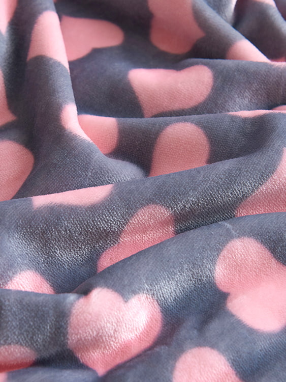 Printed milk velvet double blanket