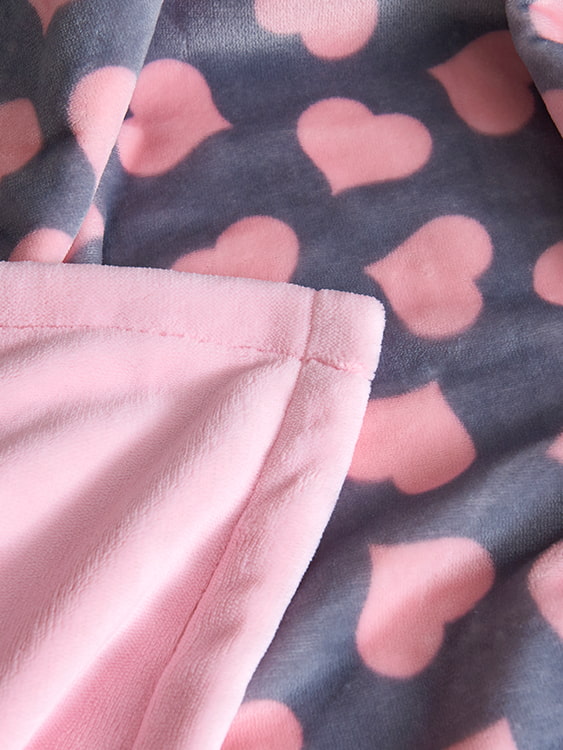 Printed milk velvet double blanket