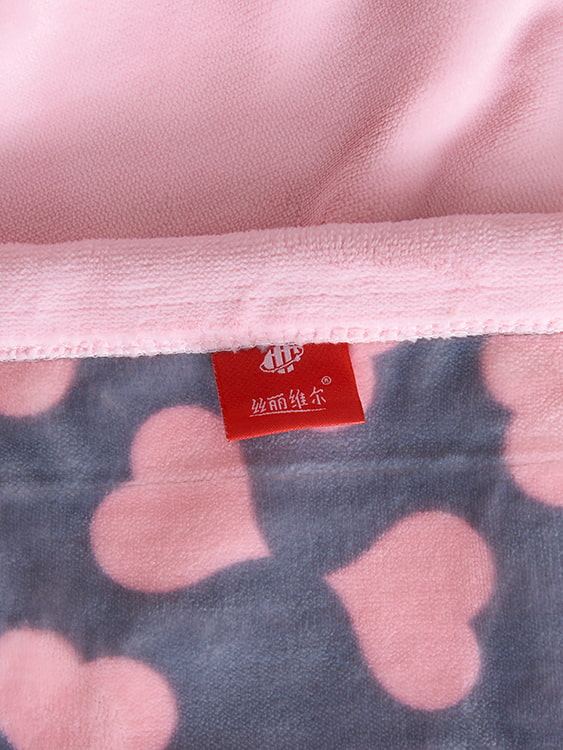 Printed milk velvet double blanket