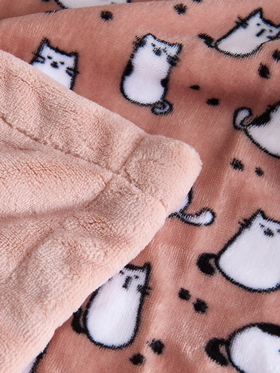 Printed milk velvet double blanket