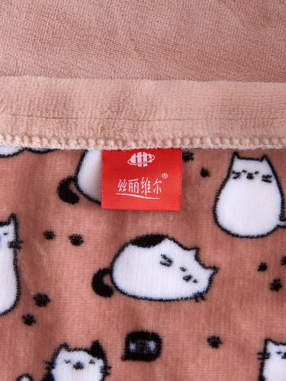 Printed milk velvet double blanket