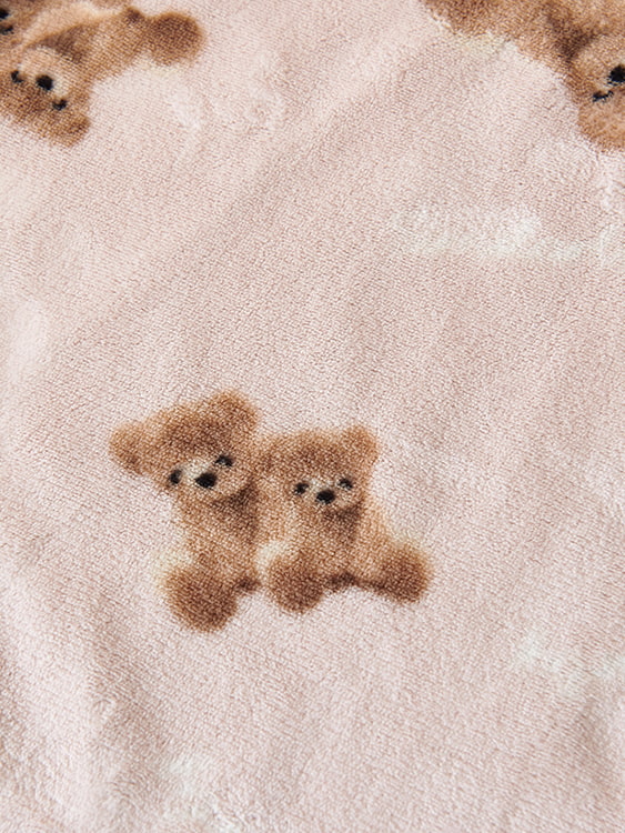 Printed milk velvet double blanket