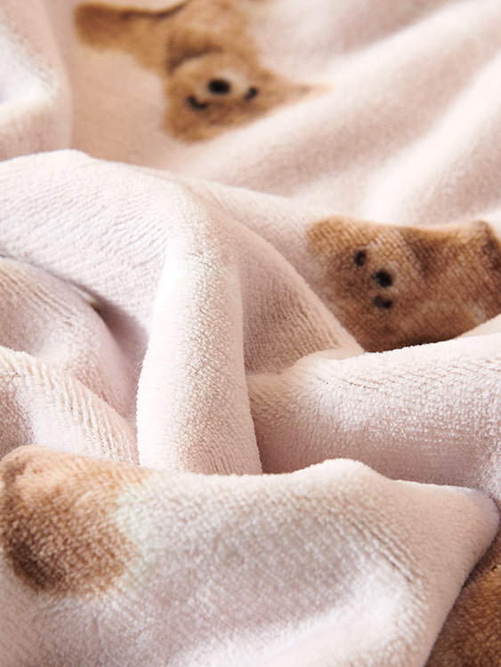 Printed milk velvet double blanket