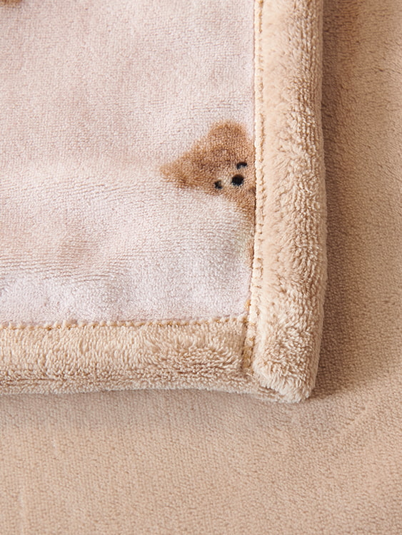Printed milk velvet double blanket