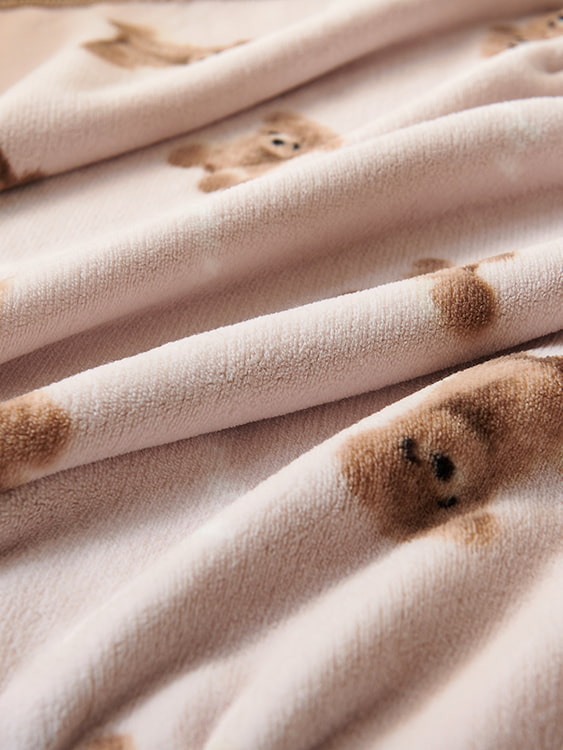 Printed milk velvet double blanket