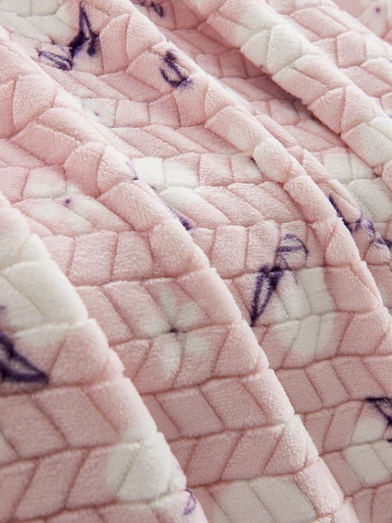 Jacquard printed double blanket