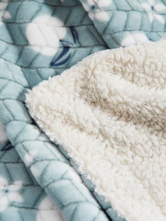 Jacquard printed double blanket