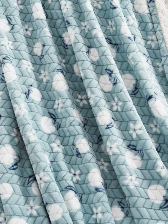 Jacquard printed double blanket