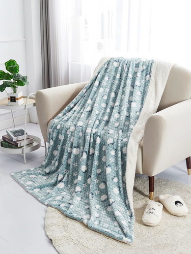 Jacquard printed double blanket