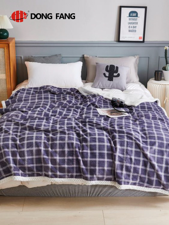 Printed milk fleece double blanket