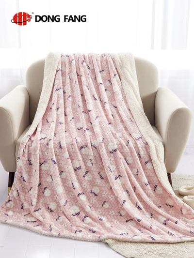 Jacquard printed double blanket
