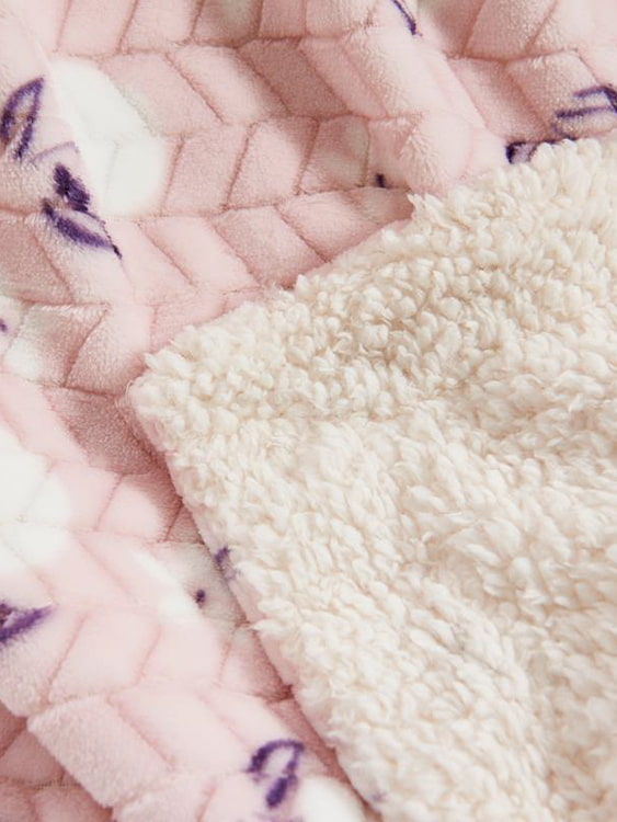 Jacquard printed double blanket