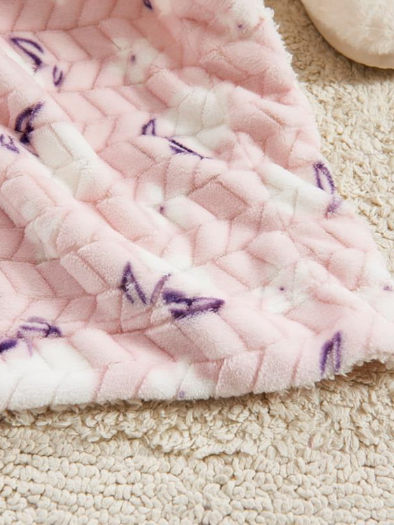 Jacquard printed double blanket