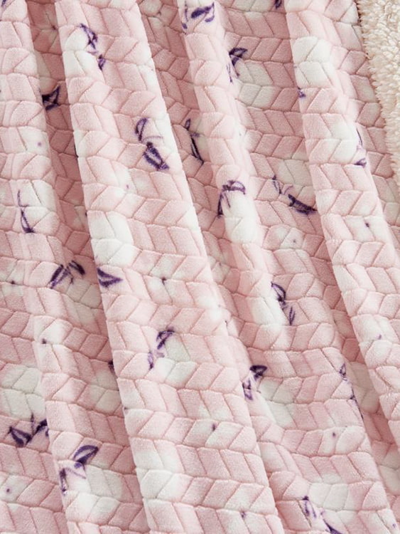 Jacquard printed double blanket