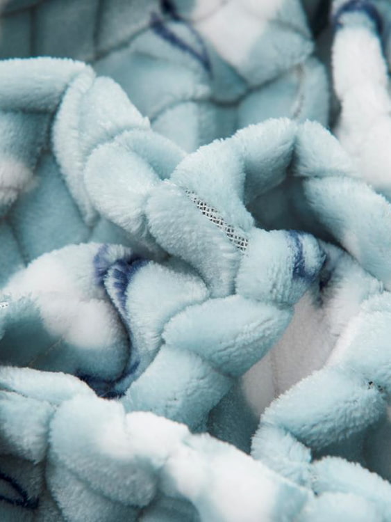 Jacquard printed double blanket