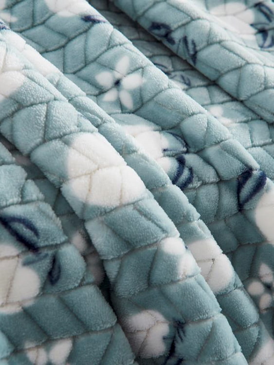 Jacquard printed double blanket