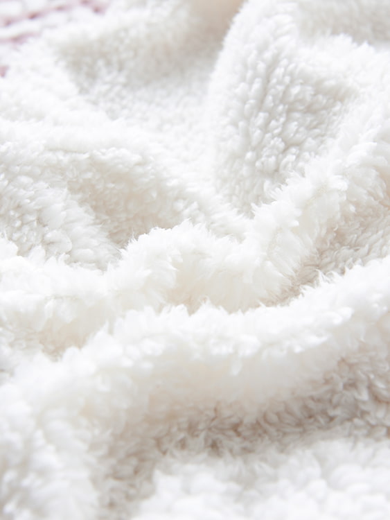 Jacquard-print flannel double blanket