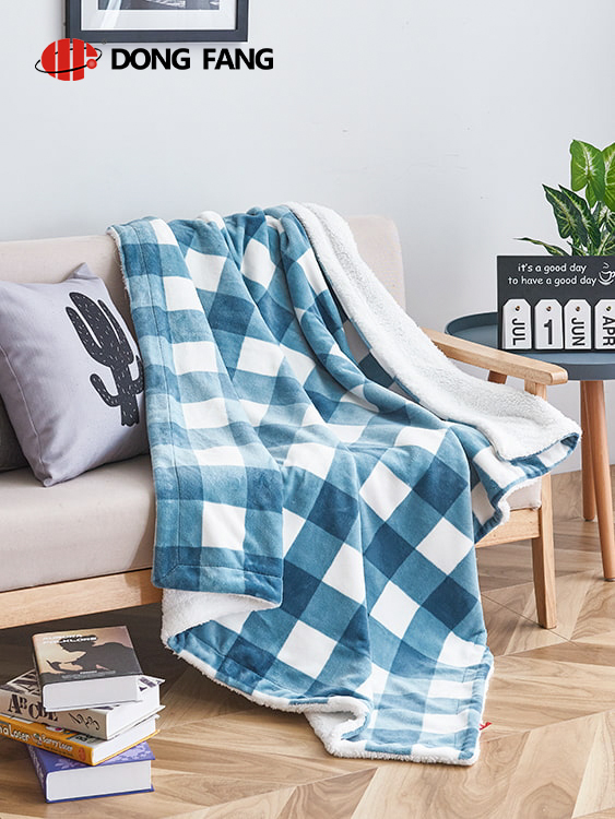 Cationic jacquard double blanket