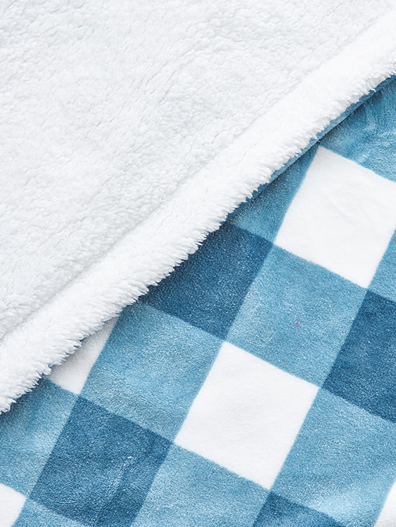 Cationic jacquard double blanket