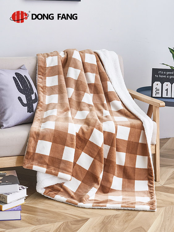 Cationic jacquard double blanket