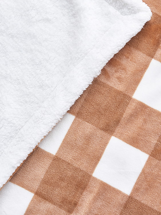 Cationic jacquard double blanket