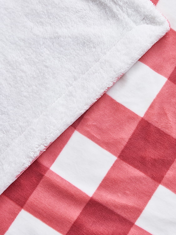 Cationic jacquard double blanket