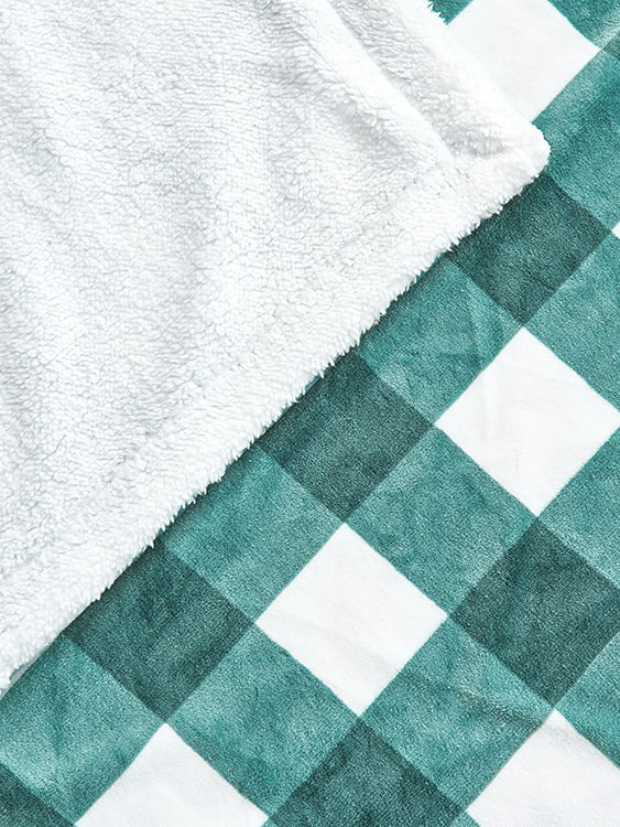Cationic jacquard double blanket