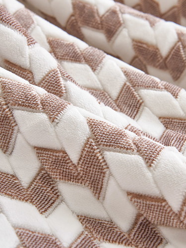 Cationic jacquard double blanket