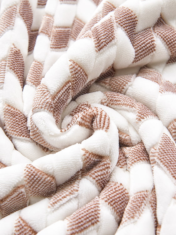 Cationic jacquard double blanket