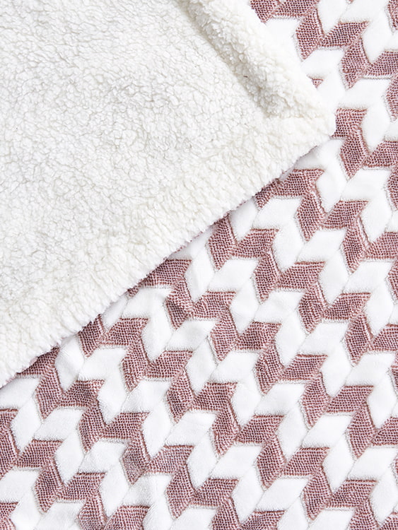 Cationic jacquard double blanket