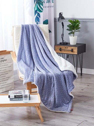 Cationic jacquard double blanket