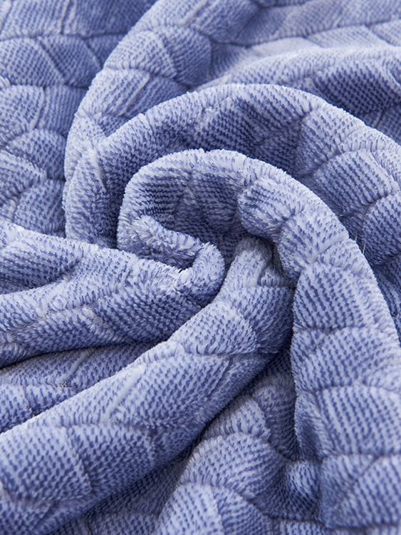 Cationic jacquard double blanket