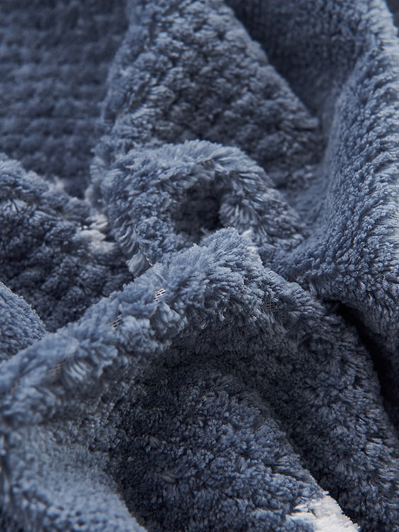 Jacquard-print flannel double blanket