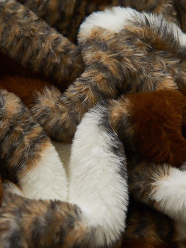 Printed rubbit fur